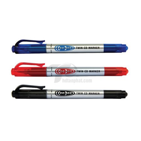 Hộp 10 bút dạ kim CD 2 đầu, bút lông dầu HÀNG CHÍNH HÃNG