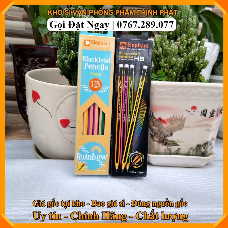 Bút chì 2B - Đầu gôm Elephant [VPP THỊNH PHÁT]