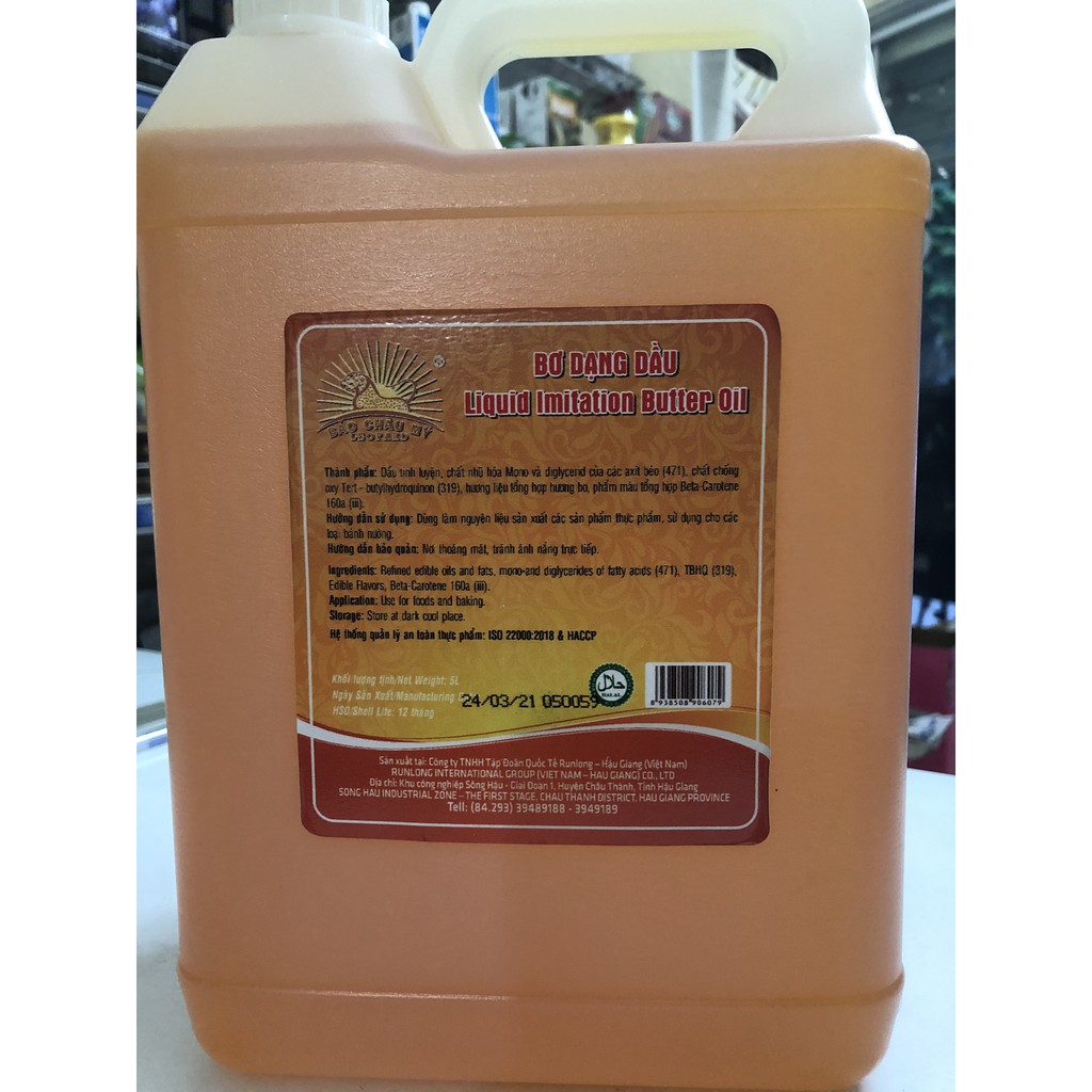 Bơ dầu Báo Châu Mỹ can 5 lít