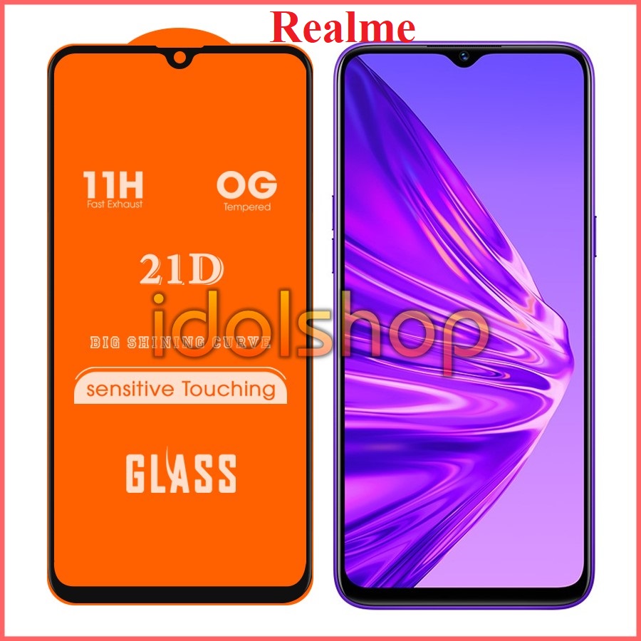 Kính Cường Lực Full Màn Cho Realme c3 - c3i / Realme 6 - 6 pro / x2 / x / Realme 3 pro / realme 5 - 5i / Realme Q- 5 pro