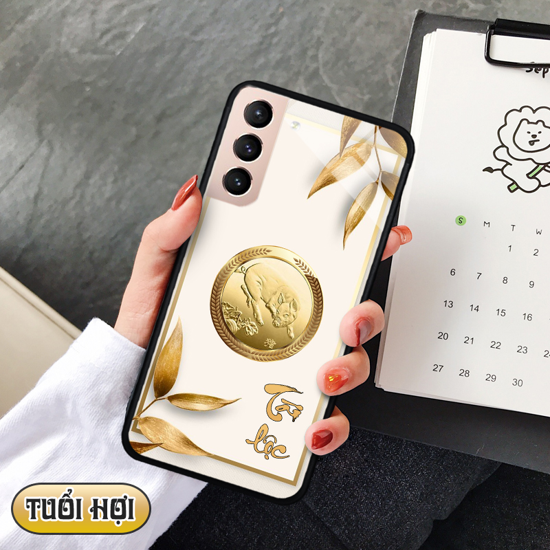 Ốp lưng kính 12 con giáp cho Samsung Galaxy S21