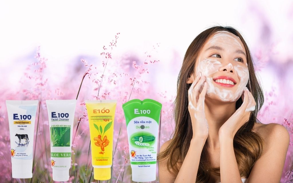 Sữa Rửa Mặt Dưỡng Da lành tính E100