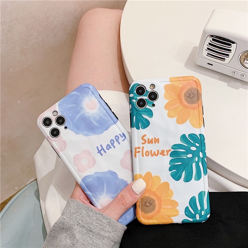 Ốp lưng IMD hoa Sunflower chống bần cho iphone
