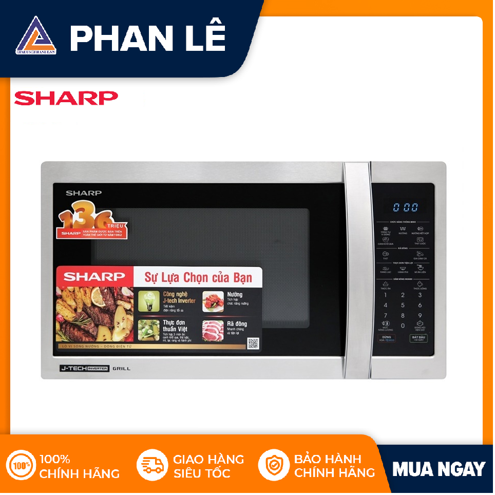 Lò vi sóng sharp r-g52xvn-st 25 lít
