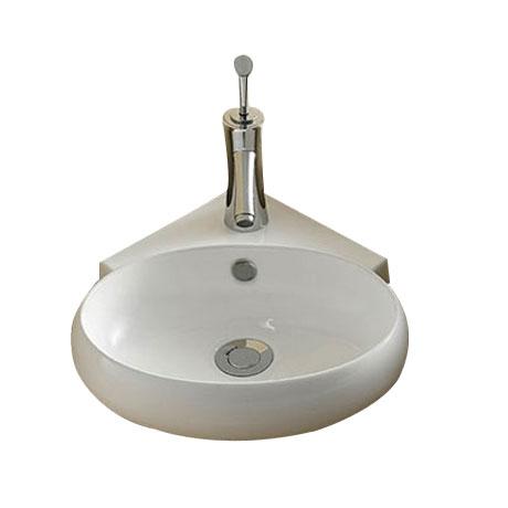 Chậu rửa mặt góc treo tường BG-340 (Trắng)