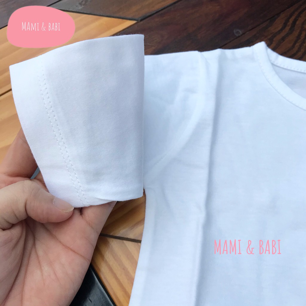 Áo Sơ Sinh Tay Dài Cho Bé Nút Giữa Hello B&B