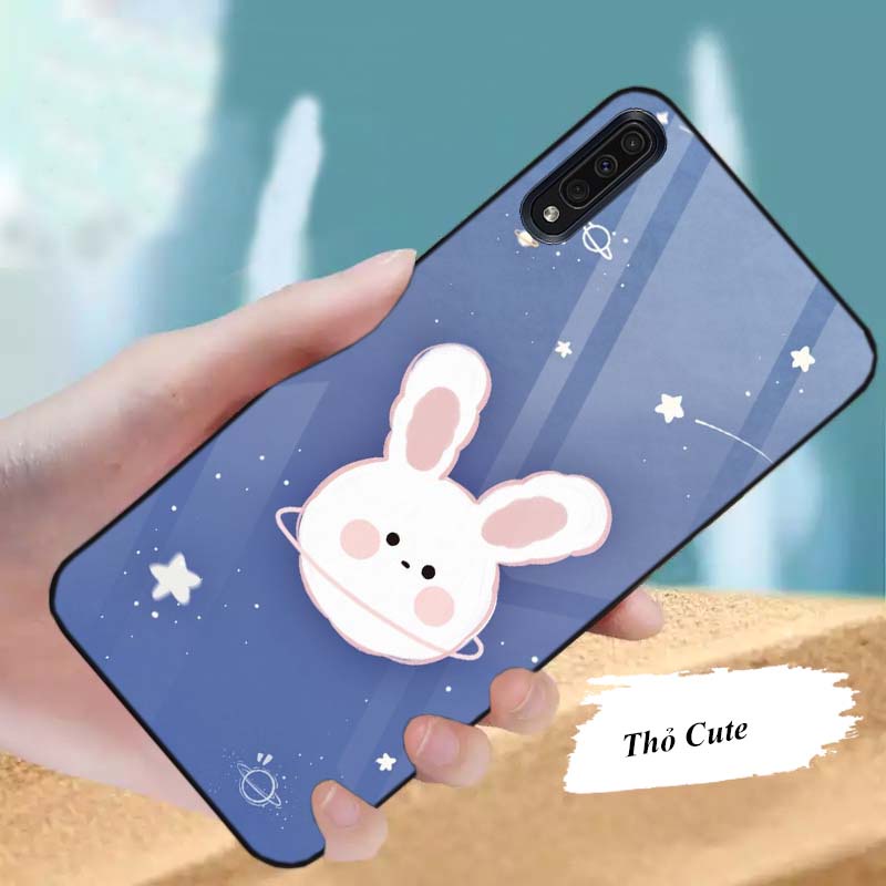 Ốp samsung a30s, a50, a50s, a70, a7 2018 lưng kính cường lực sáng bóng