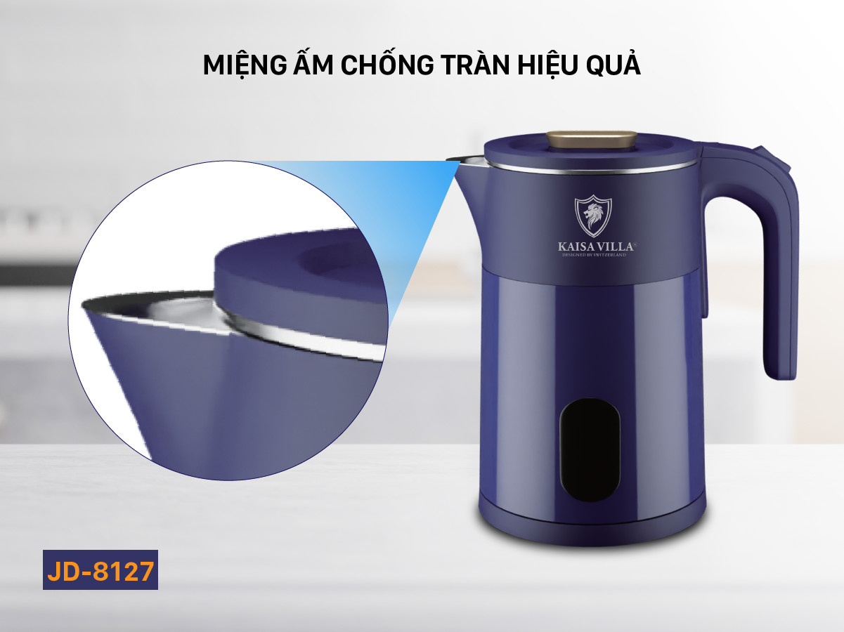 Ấm siêu tốc inox 1.7L Kaisa Villa JD-8127