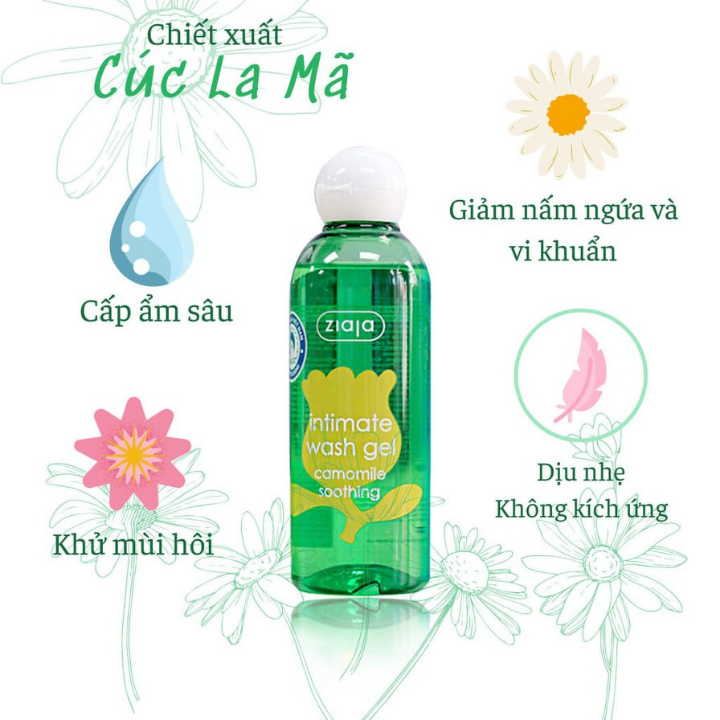Dung dịch vệ sinh phụ nữ Intima Cúc La Mã 200ml
