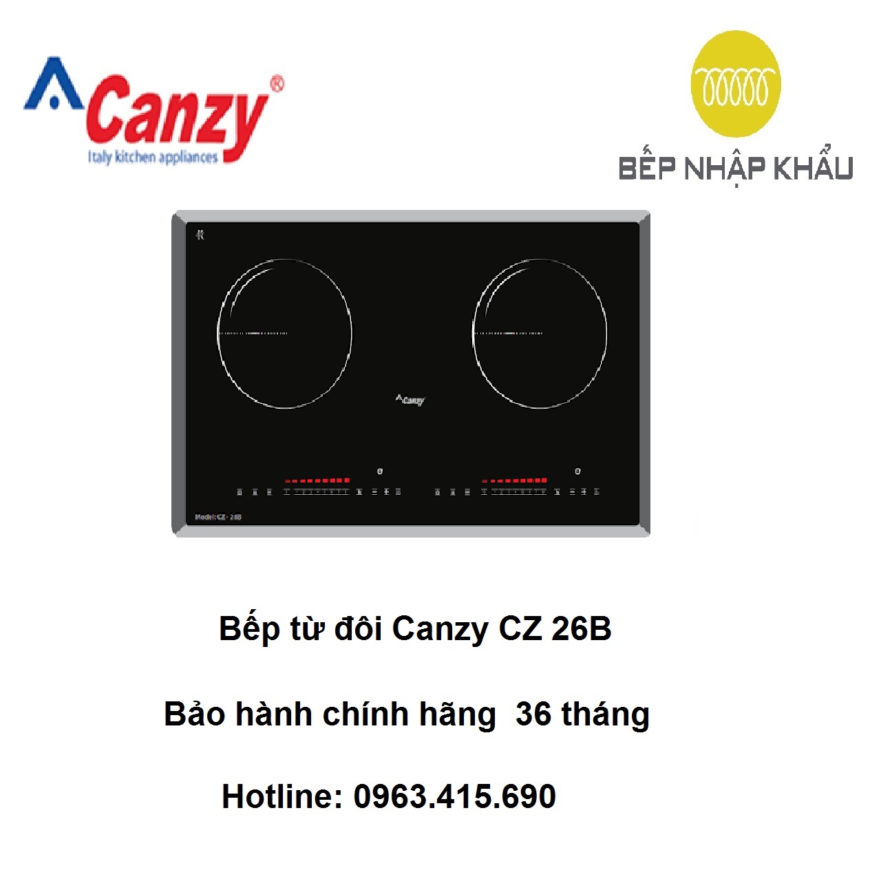 Bếp từ đôi Canzy CZ-26B