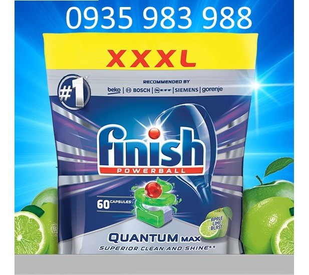 Viên rửa bát finish quantum max 60 viên - HANOIMART