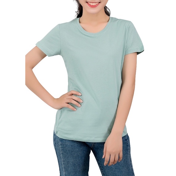áo thun trơn cổ tròn