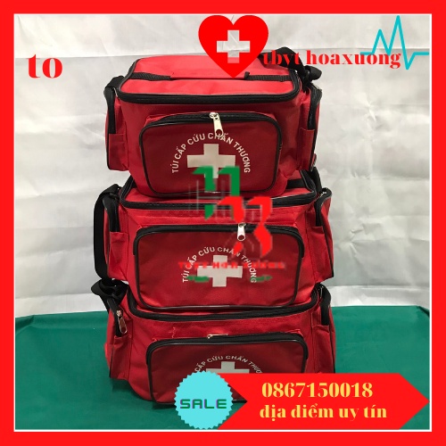 Túi cứu thương- túi y tế các cỡ màu đỏ