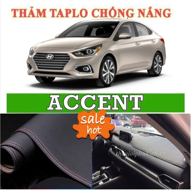 Thảm chống nắng taplo xe Hyundai Accent, thảm da vân cacbon
