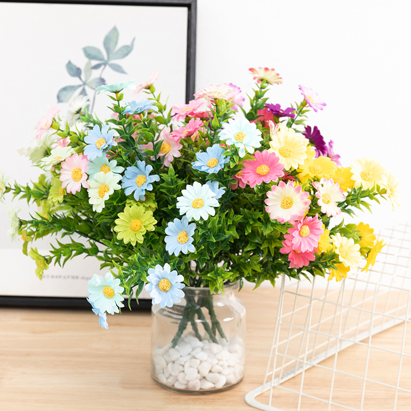 Cúc Họa Mi Daisy Chùm lớn đa sắc cực lãng mạn - Hoa giả trang trí siêu đẹp