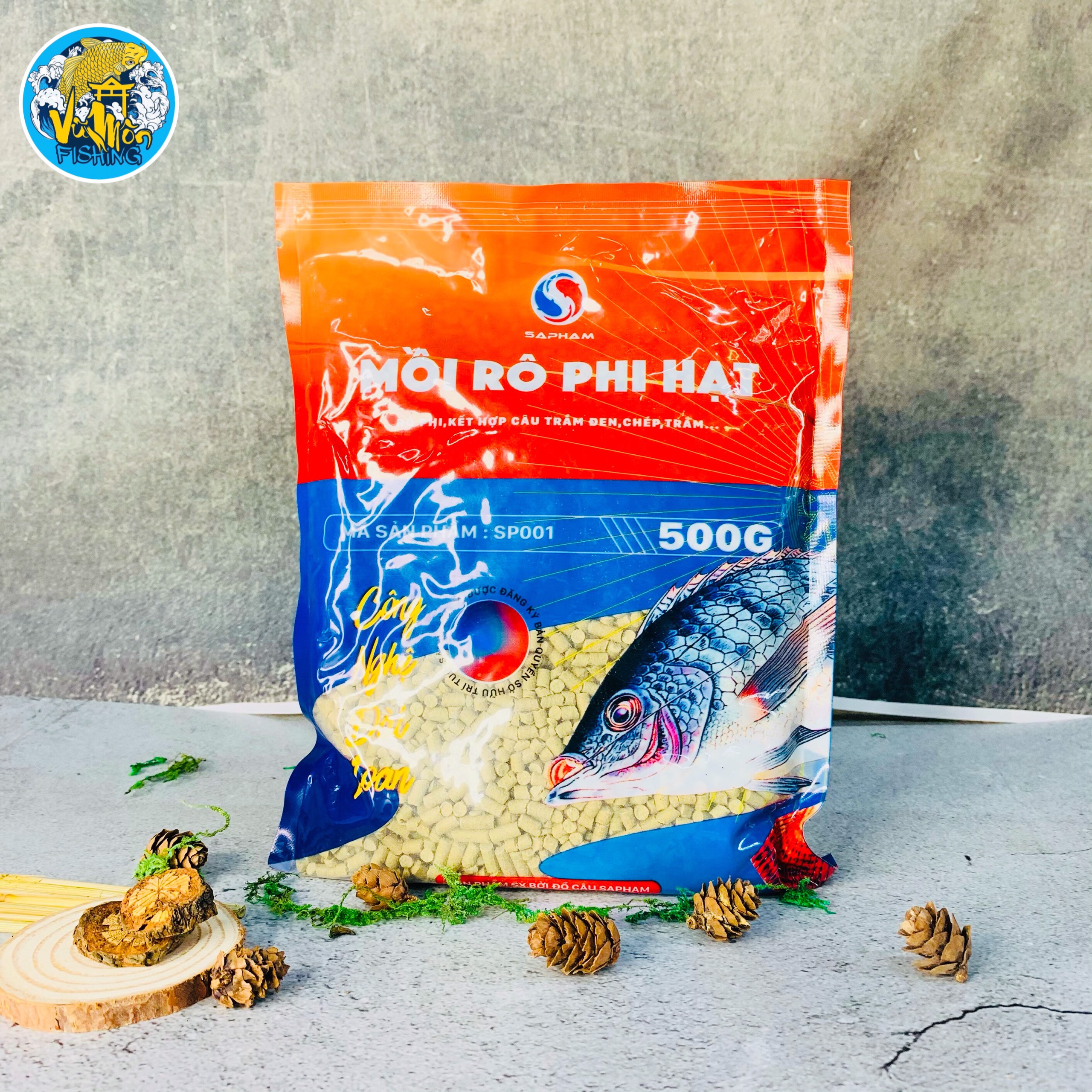 Mồi câu cá rô phi hạt Mồi xả câu rô phi Sapham- Vũ Môn fishing