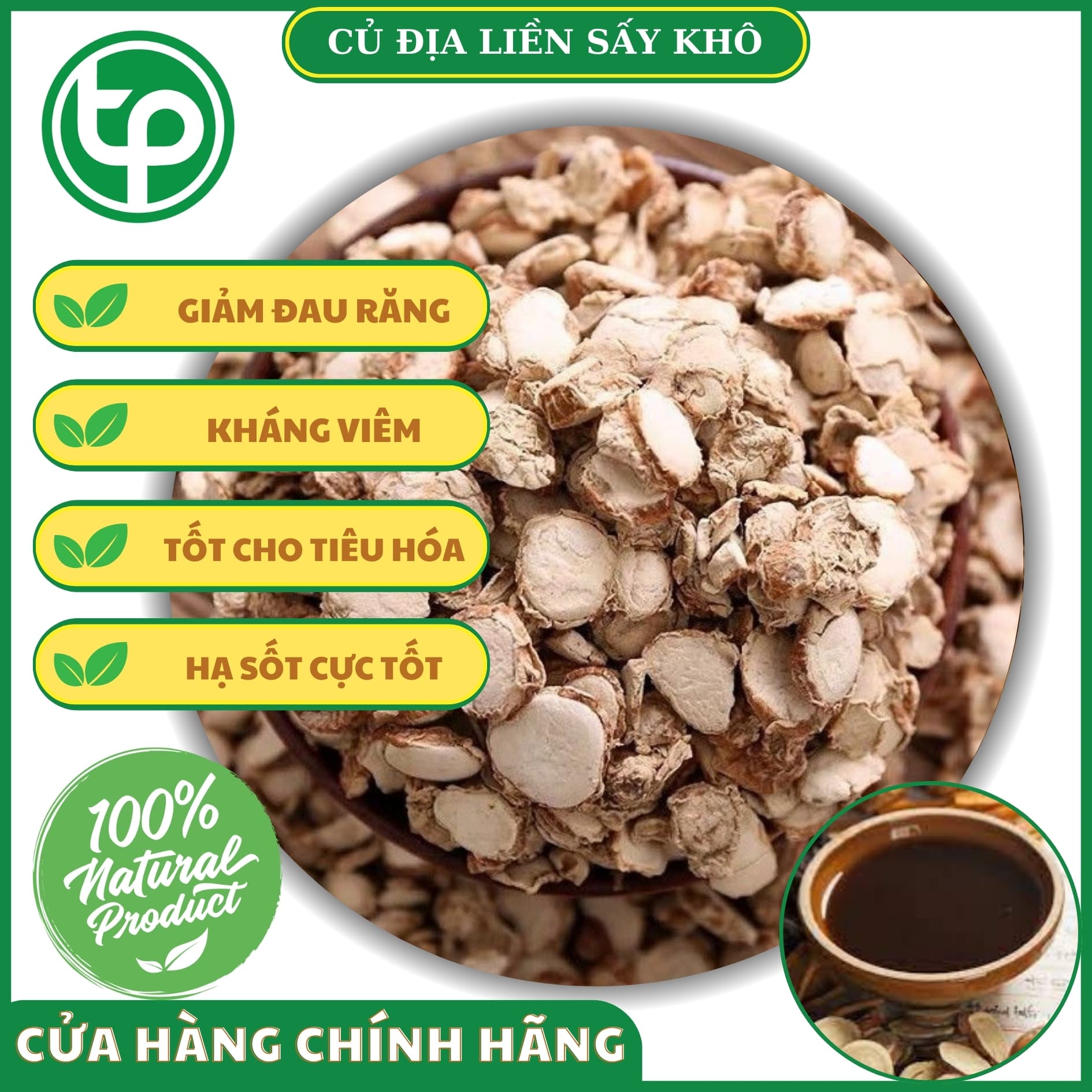 Củ địa liền khô 500g - Tấn Phát