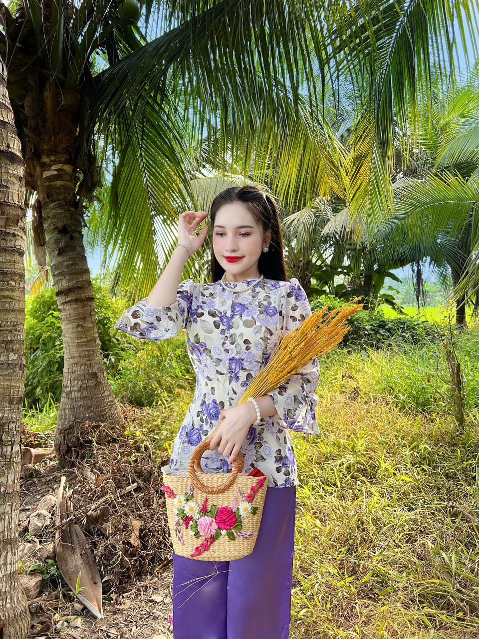 BỘ BÀ BA TAY LOE NÚT NGỌC