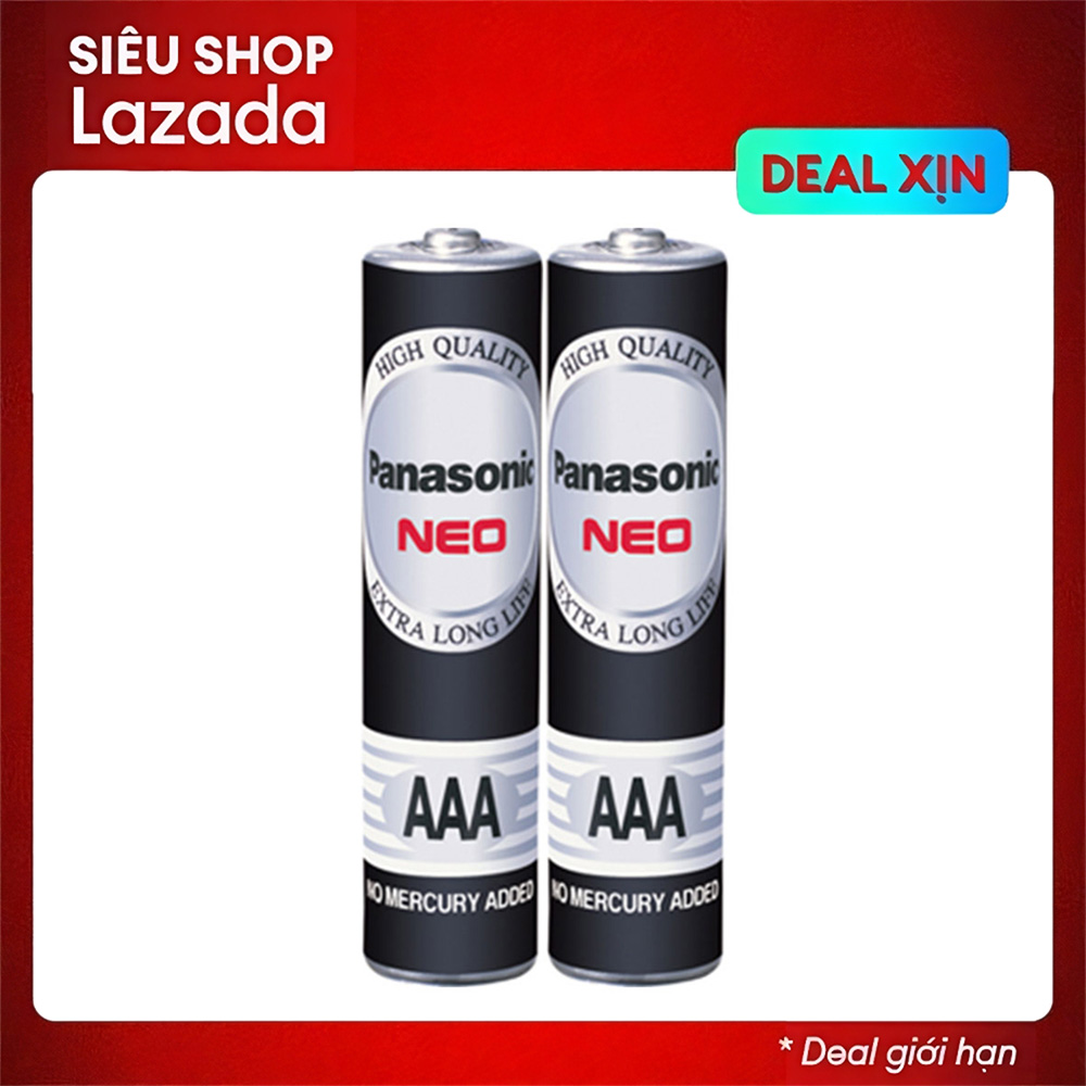 Bộ 2 pin aaa panasonic r03nt - pin than carbon 1.5v, không chảy nước