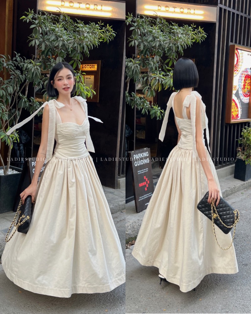 Áo cúp ngực cột dây nơ Muse Top, AO56, Ladie Studio