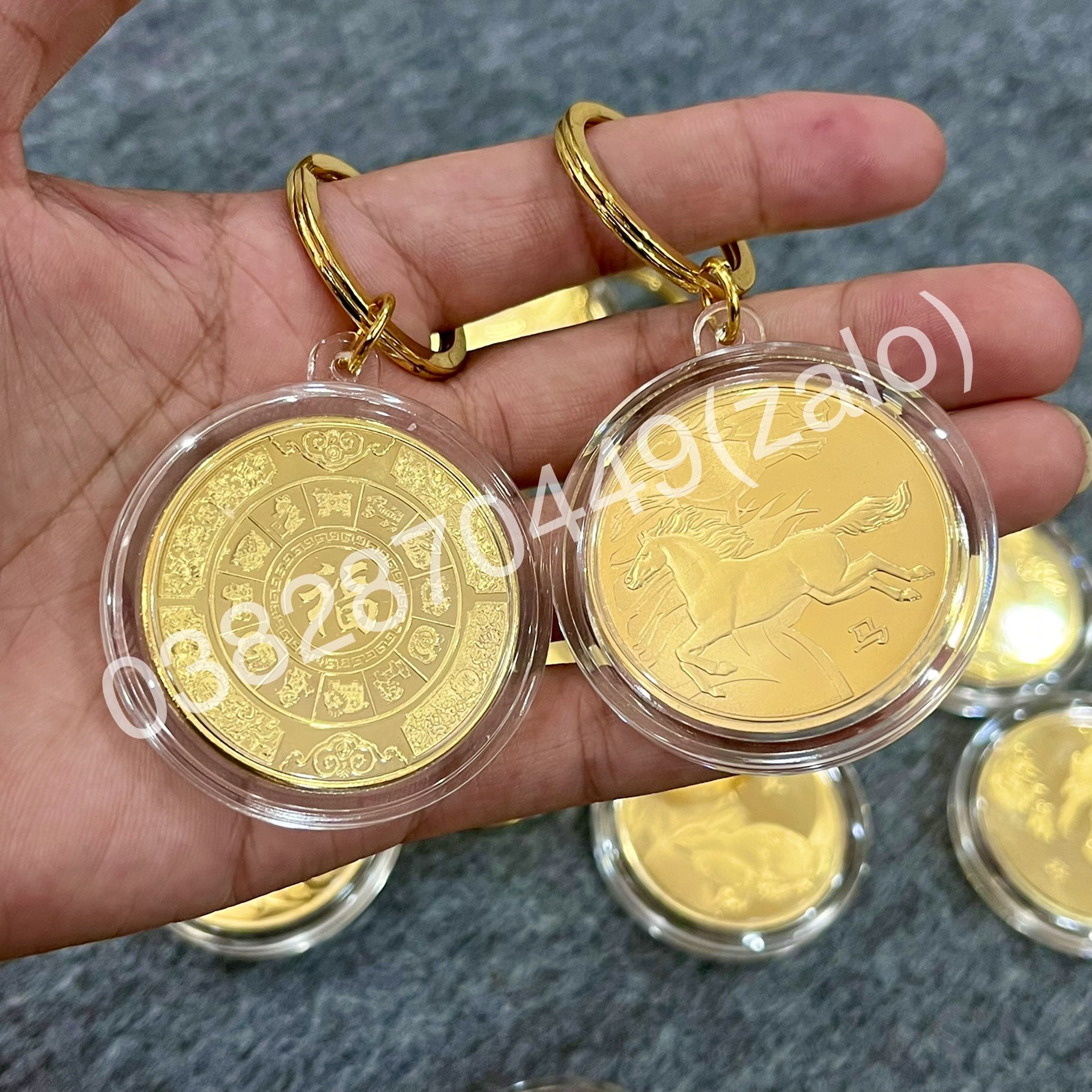 Móc Khóa Đồng Xu 12 Con Giáp Phong Thủy