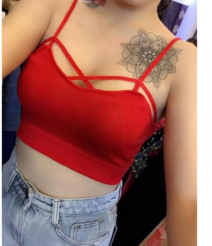 Áo thun nữ Đan dây croptop