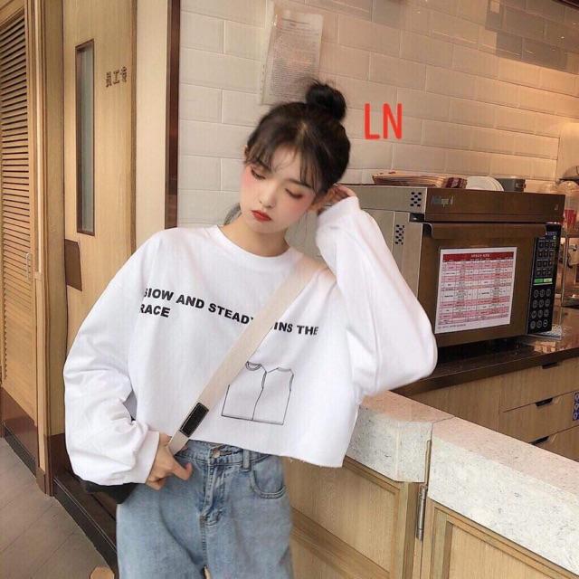 Áo croptop in hình áo dài tay lng1019