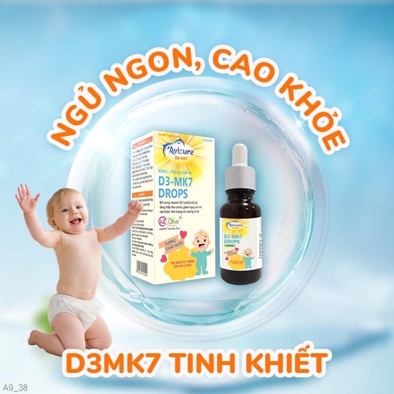 Vitam D3 Mk7 Drops Avisure 20ml chính hãng