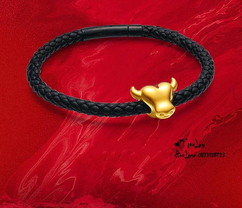 Charm Mặt Trâu vàng 9999