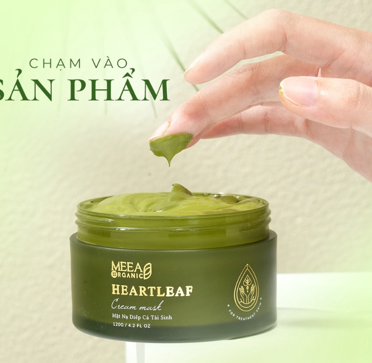 Mặt nạ diếp cá tái sinh meea organic - mask nhiếp cá đắp mặt gel diếp cá tái sinh meea organic 120g đắp mặt , mờ thâm nám , dưỡng trắng , ngăn ngừa mụn ,kháng khuẩn, dụng cụ chăm sóc da mặt hiệu quả