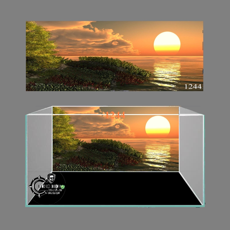 [Tặng Đồ Dán+Sticker] Tranh 3d bể cá mã T4(1244)
