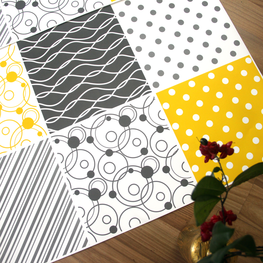 Decal gạch bông nguyên tấm Line mix