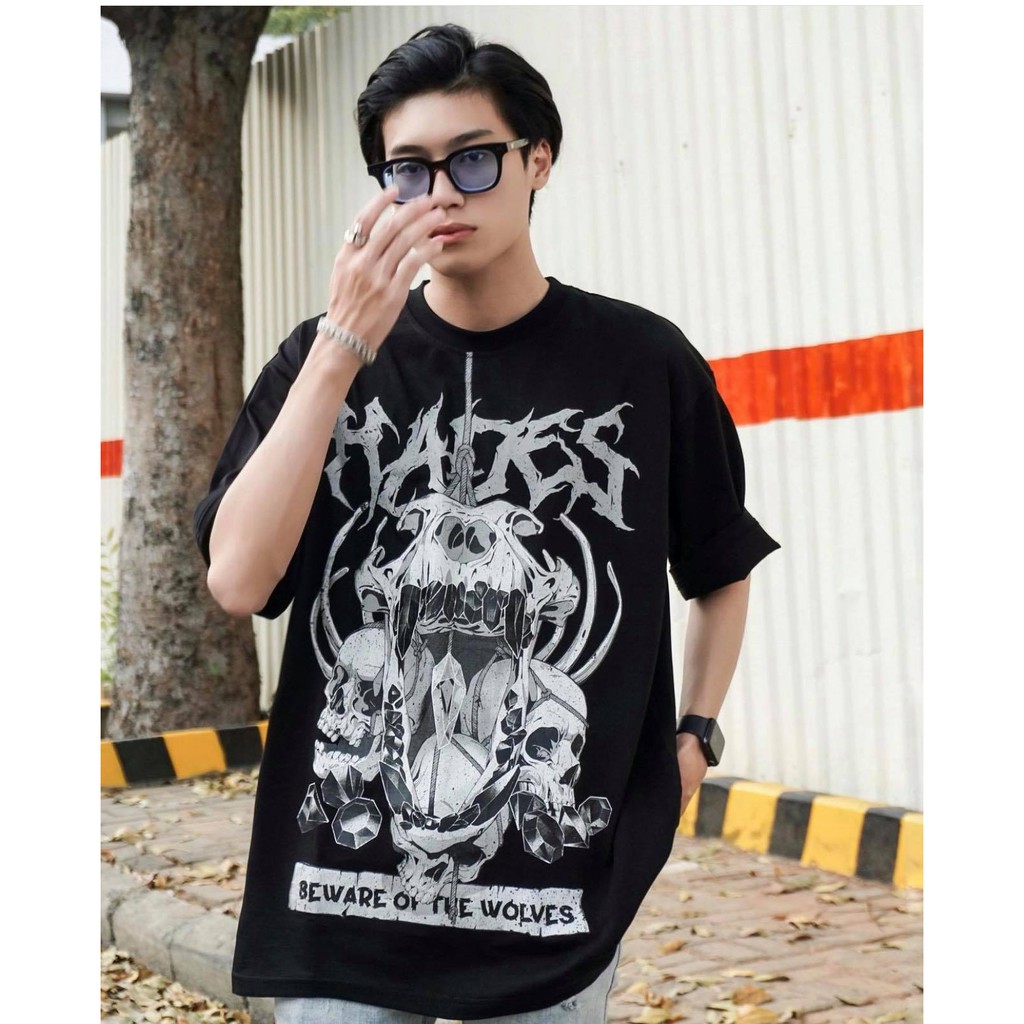 Áo thun HADES skull worlf tee nam nữ unisex full tag chất cotton thoáng mát - Ginstore V