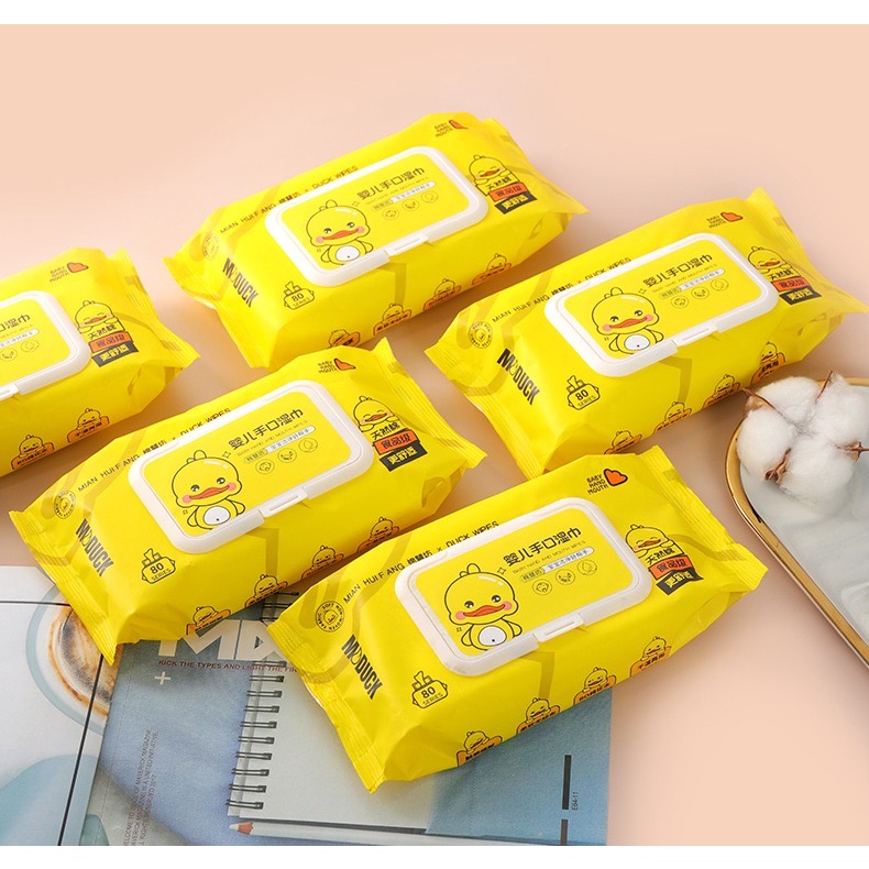 Khăn Giấy Ướt Vịt Vàng ( Gói 80 Tờ )