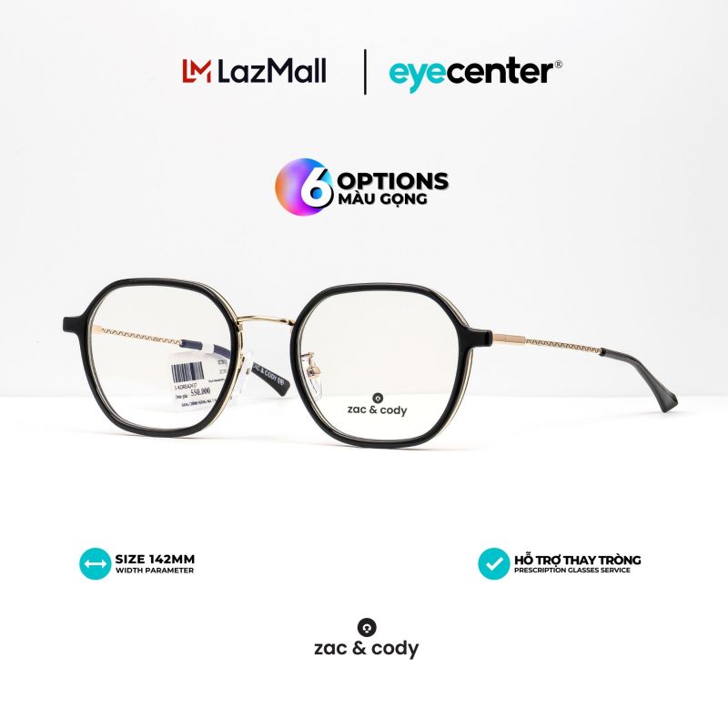 Giá bán Gọng kính cận nam nữ chính hãng ZAC & CODY B18 kim loại chống gỉ cao cấp nhập khẩu by Eye Center Vietnam