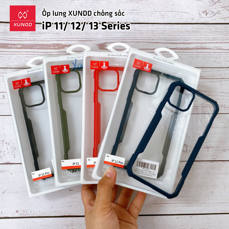 Ốp lưng XUNDD iPhone 13/ 13 Pro/ Max/ 12/ 12 Pro/ Max/ 11/ 11 Pro/ Max (BEETLE SERIES) - Đỏ