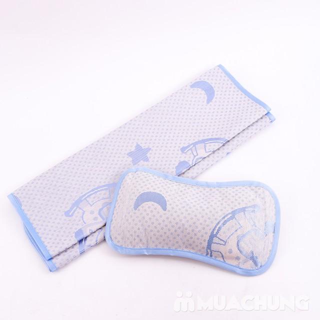 Bộ chiếu lụa kèm gối thảo mộc cho bé