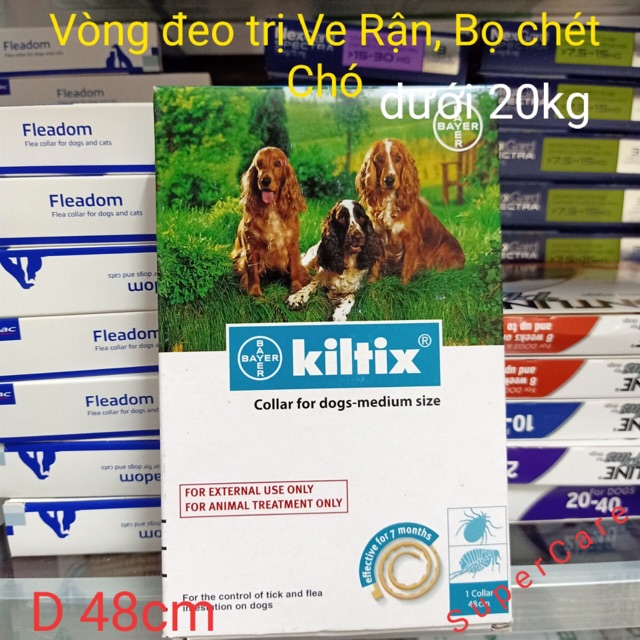 HCMKiltix  Bayer - Vòng Đeo Cổ Diệt Ve Rận Chó Chó Dưới 20Kg