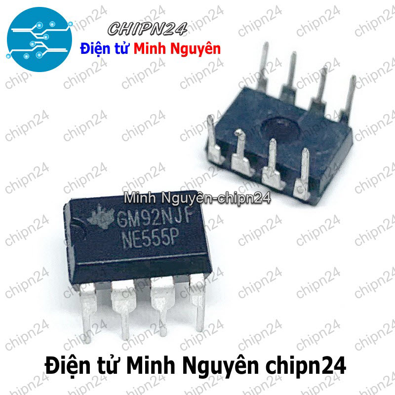 [4 con] (DIP) IC NE555 DIP-8 (NE555N NE555P) (IC tạo xung vuông) - HH000351