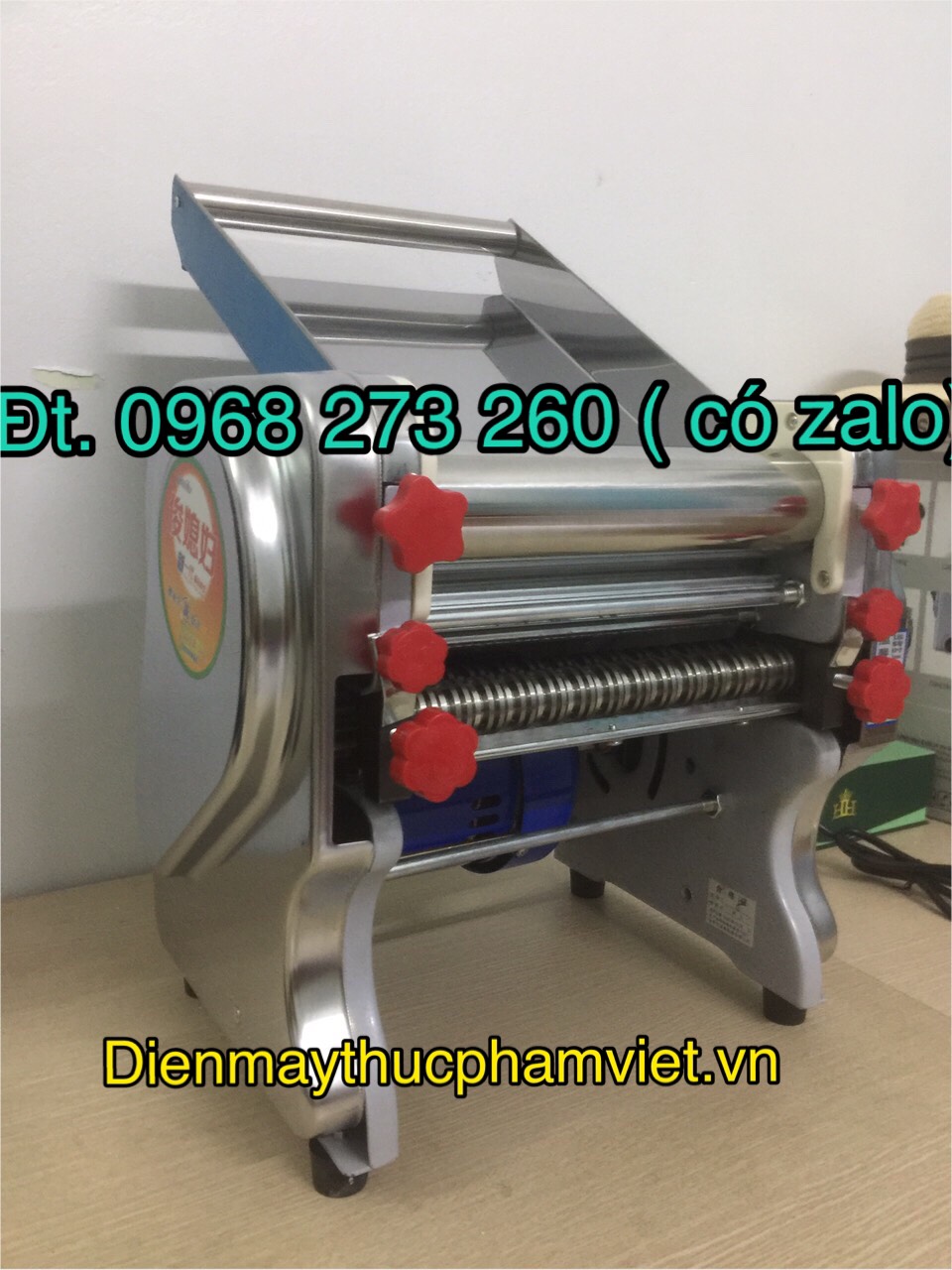 Máy cán bột cắt bột chạy điện INOX ,Máy cán bột làm mì ,bánh canh, bún phở
