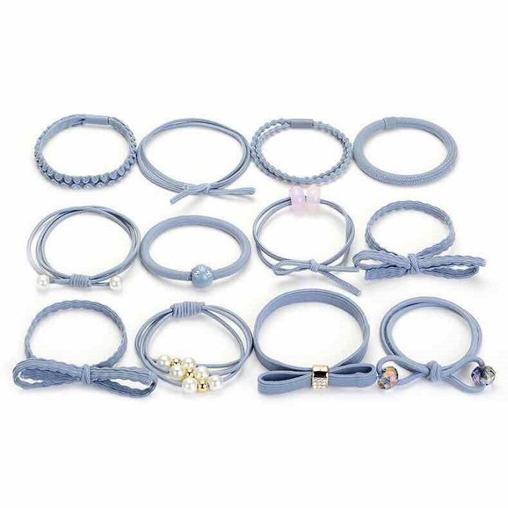 [HCM]Sét 12 dây buộc tóc Hàn Quốc siêu dễ thương.