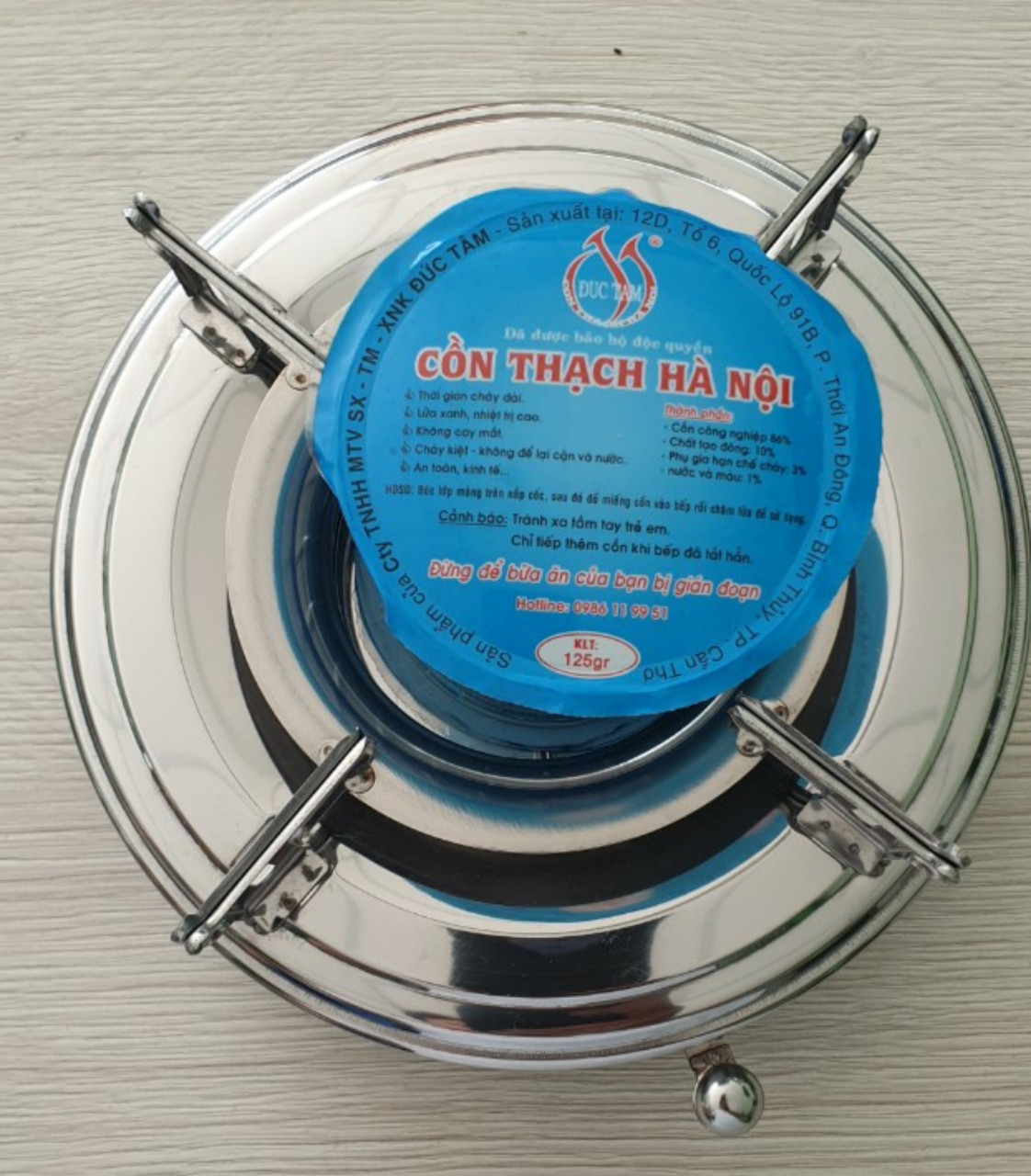 Bếp cồn inox Ánh Sáng size 23 cm