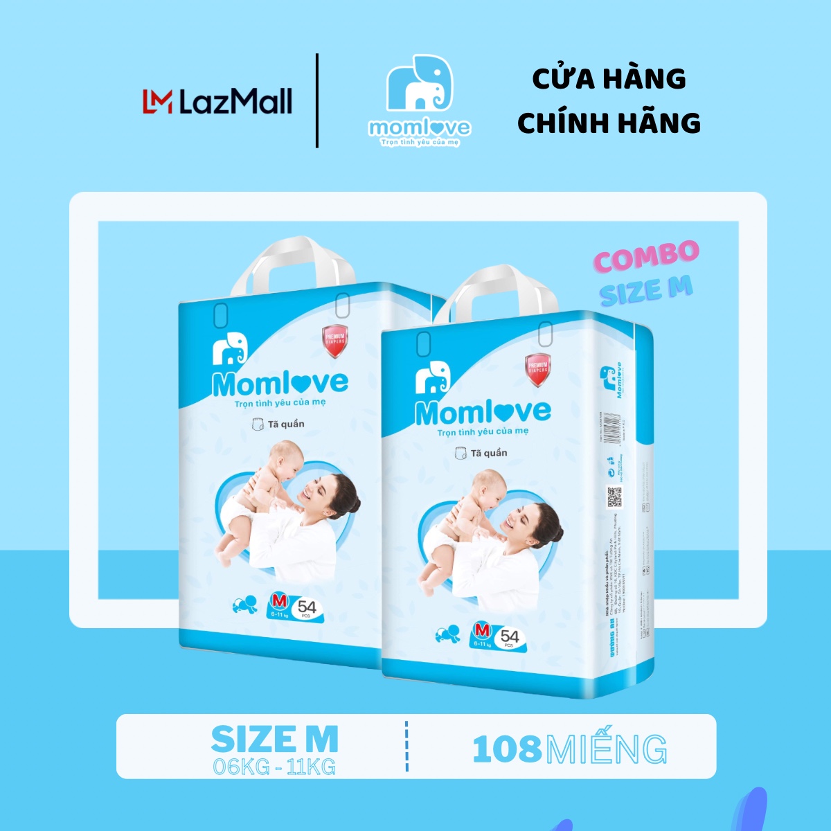 Combo Tã Quần Momlove Size M