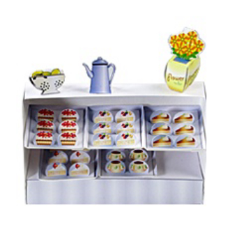 Mô hình giấy 3D tiệm bánh ngọt