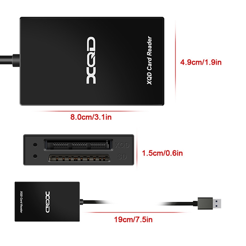 Type C USB 3.0 SD XQD Memory Card Reader Transfer for Sony M/G Series for OS Windows Computer