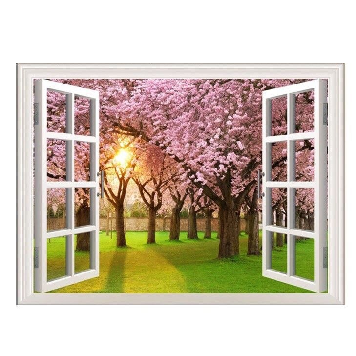 [HCM]DECAL DÁN TƯỜNG CỬA SỔ ANH ĐÀO 2