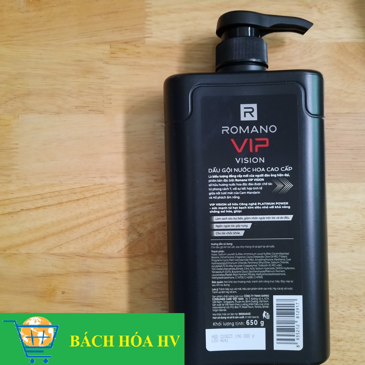 DẦU GỘI ROMANO VIP 650G