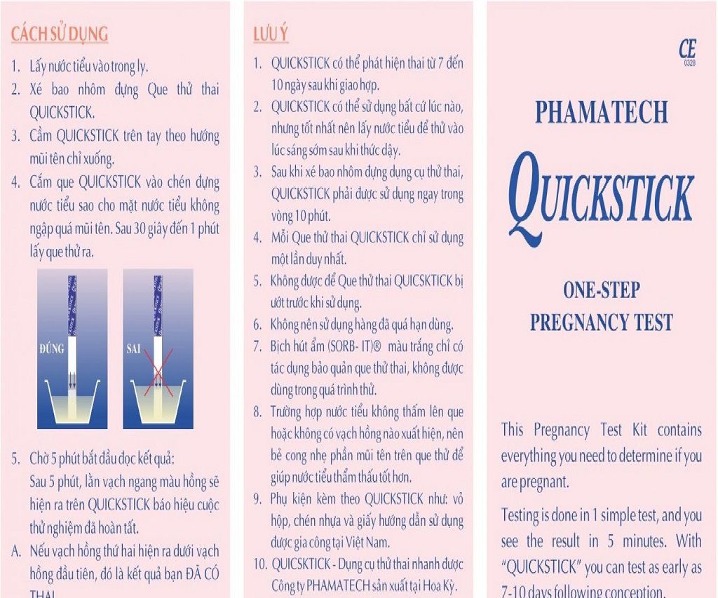 Que Thử Thai Dụng Cụ Thử Thai Nhanh Tại Nhà Quickstick