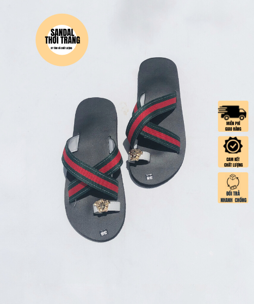 Dép sandal xỏ ngón quai chéo FREESHIP sandal quai chéo Sandanl Thời Trang