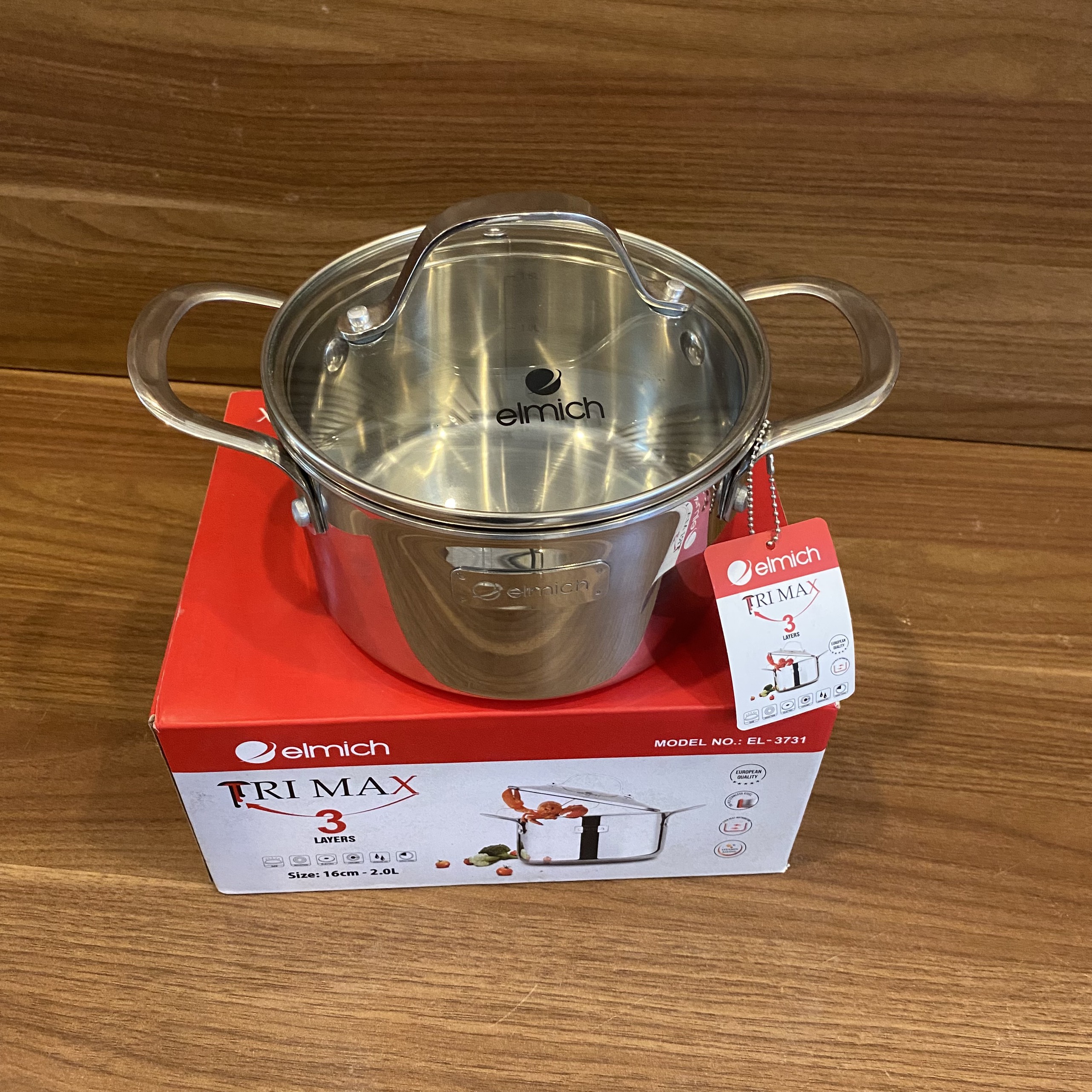 NỒI INOX CAO CẤP 3 LỚP ĐÁY LIỀN TRI-MAX 16CM.